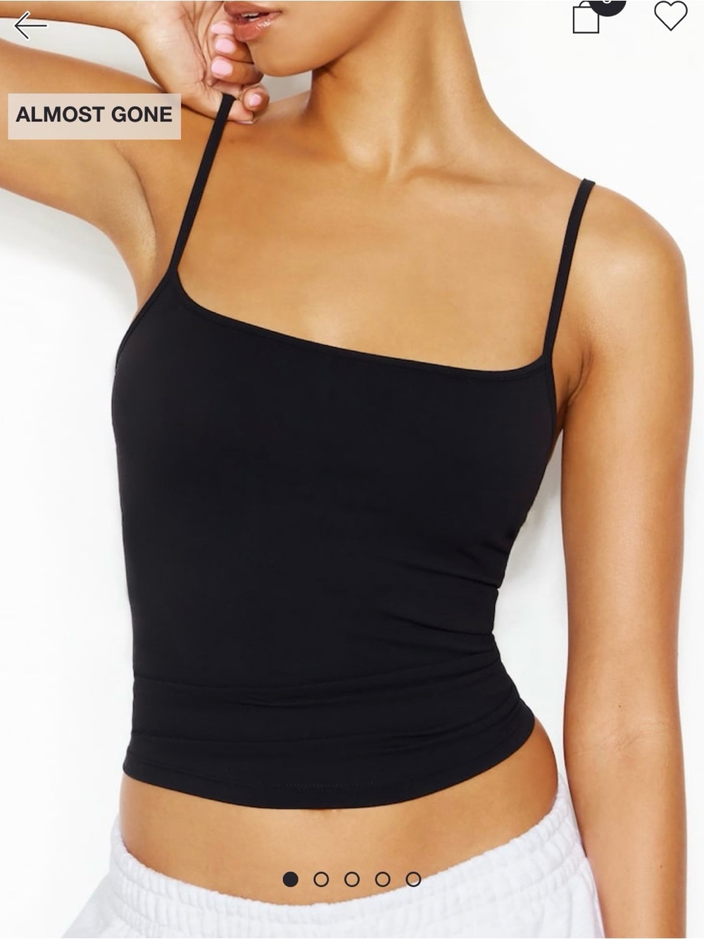 Garage jet black cami tank